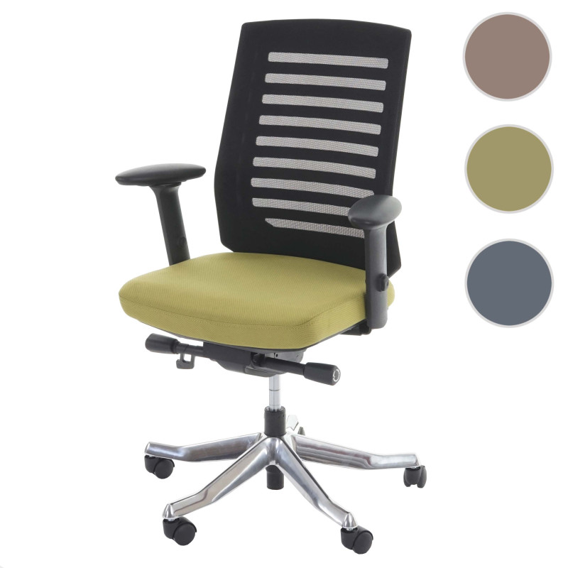 Fauteuil de bureau MERRYFAIR Velo, chaise pitovante, rembourrage / filet, ergonomique - vert olive