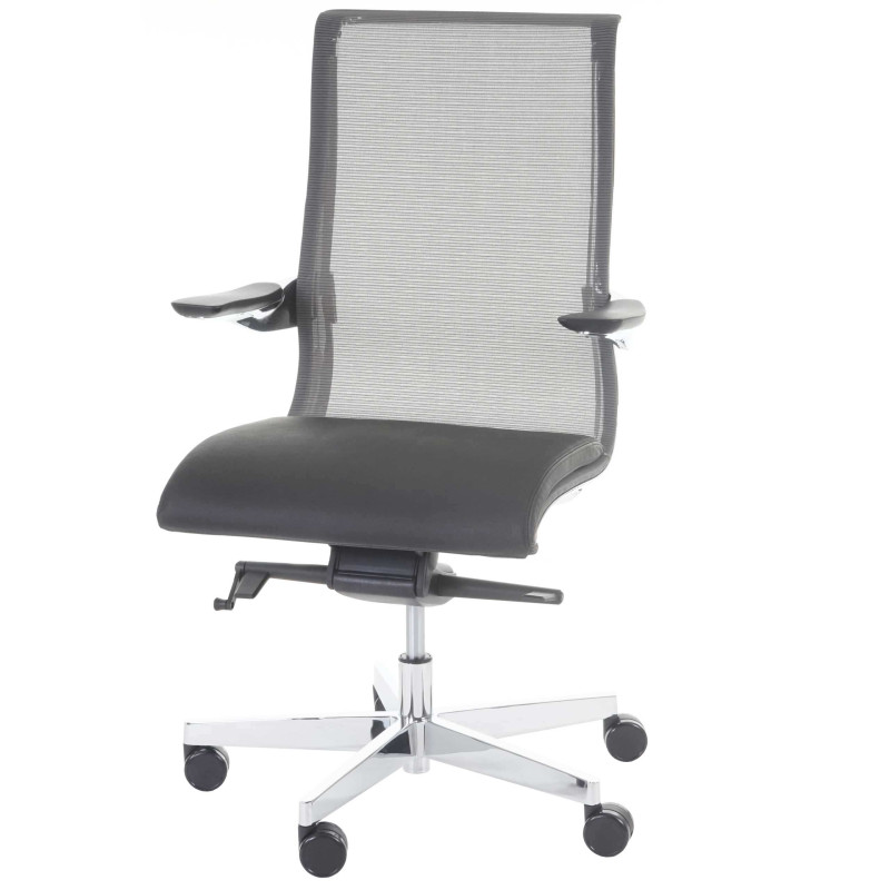 Fauteuil de bureau MERRYFAIR Saville, chaise pitovante, rembourrage / filet, ergonomique, noir - haut