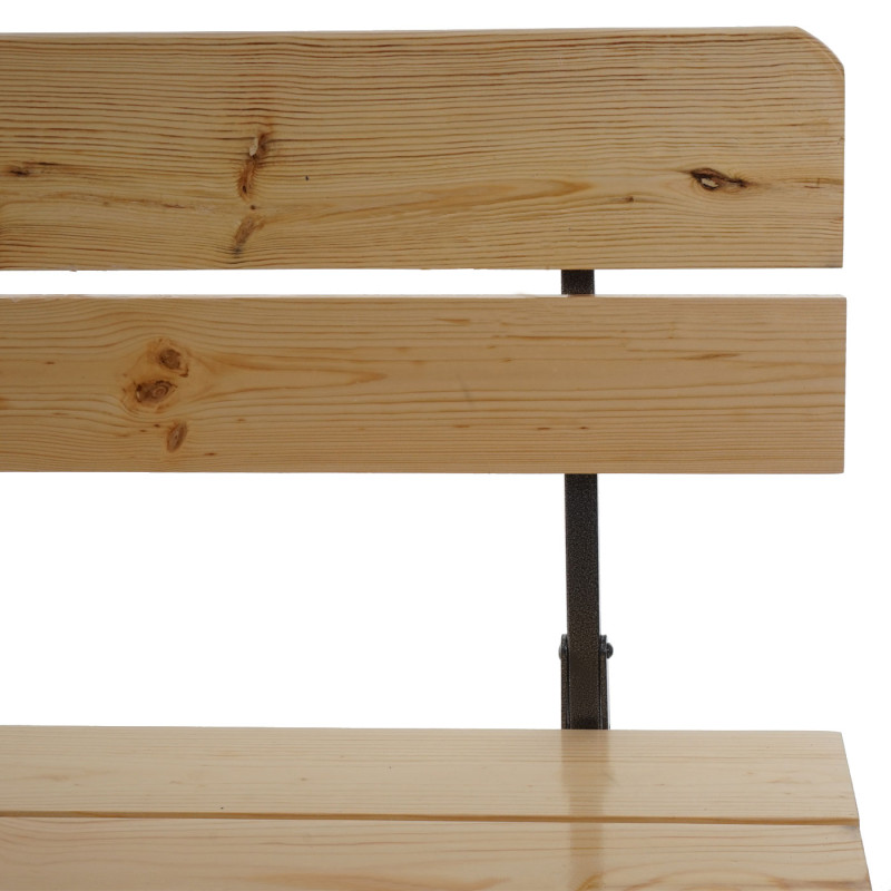 Lot de 2 bancs LINZ pour brasserie en plein air, avec dossier, laqué - 180 cm