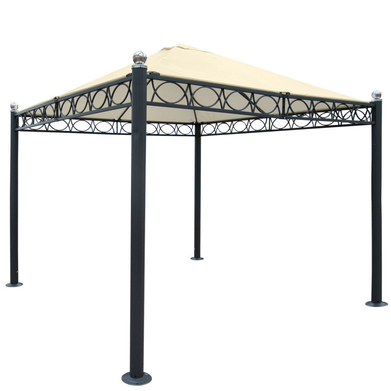 Pergola Belagua, pavillon de jardin, cadre stable à 10cm, 3x3m - sans paroi