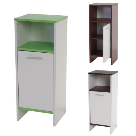 Commode Arezzo, commode / armoire de salle de bain, commode - 82x32x28cm - blanc, sols verts