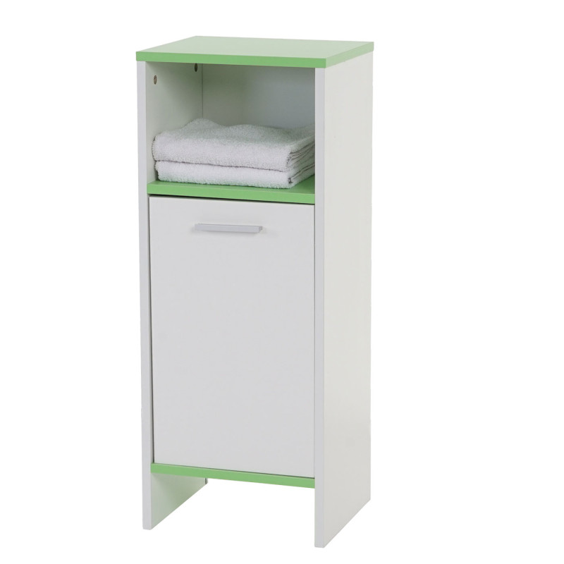 Commode Arezzo, commode / armoire de salle de bain, commode - 82x32x28cm - blanc, sols verts