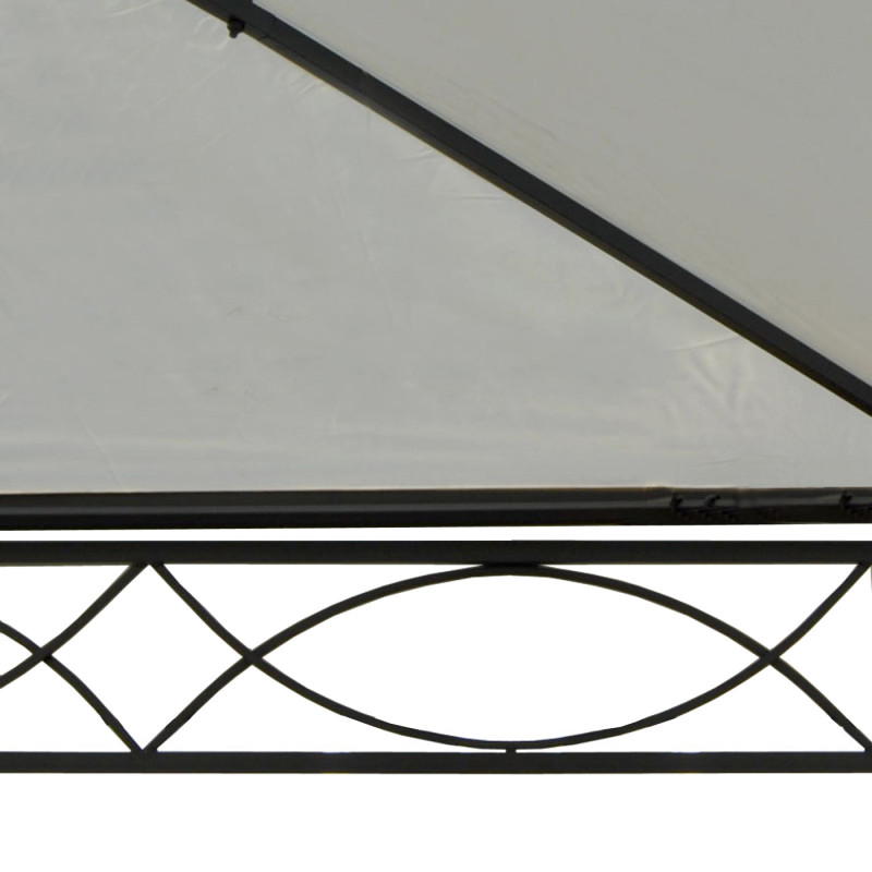 Pergola Cadiz, pavillon de jardin, cadre stable à 7cm - crème 4x4m