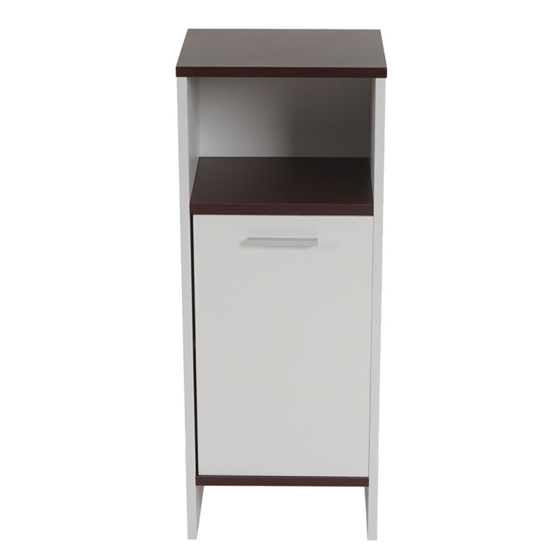 Commode Arezzo, commode / armoire de salle de bain, commode - 82x32x28cm - blanc, sols marrons