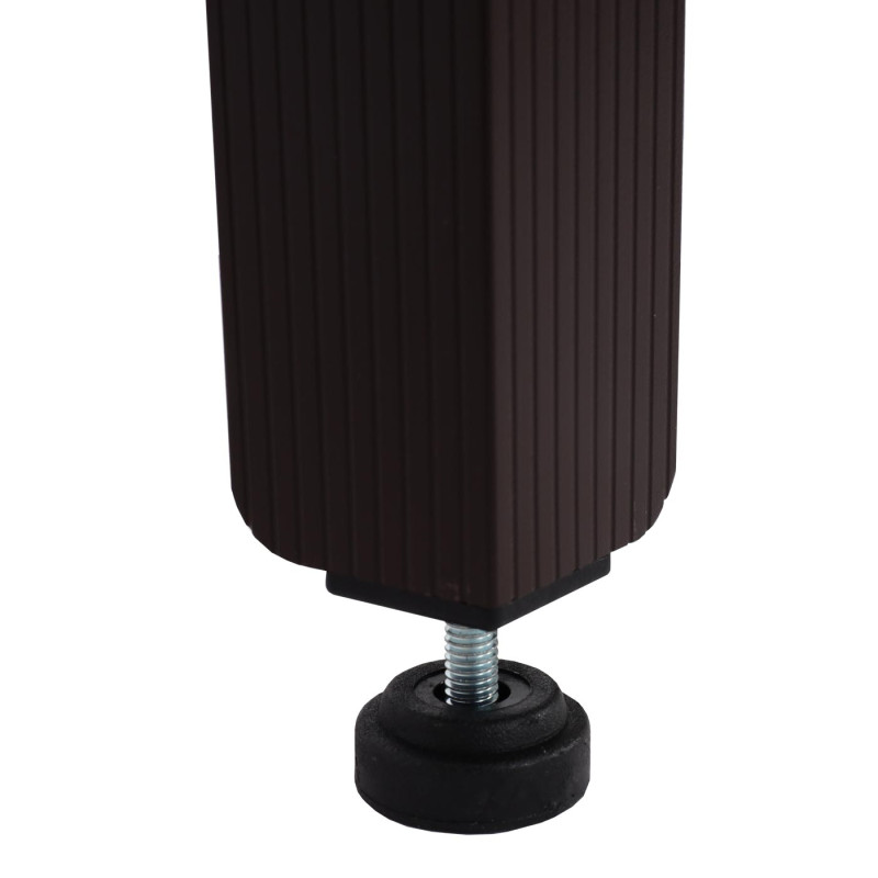 Habillage climatiseur/pompe à chaleur couverture grille de protection étagère pour plantes, métal 74x98x38cm - brun