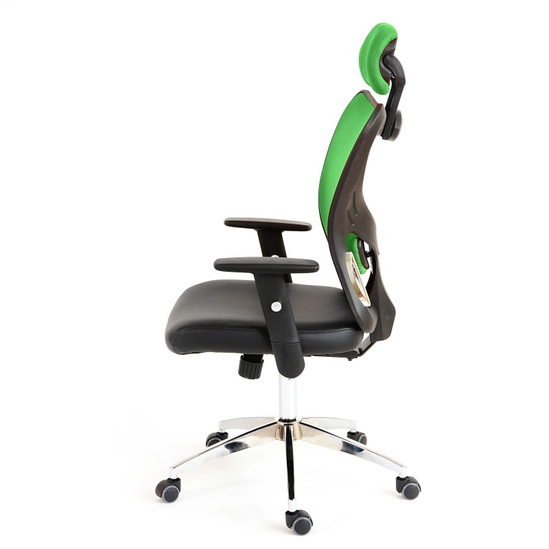 Fauteuil de bureau américain Atlanta, similicuir - vert