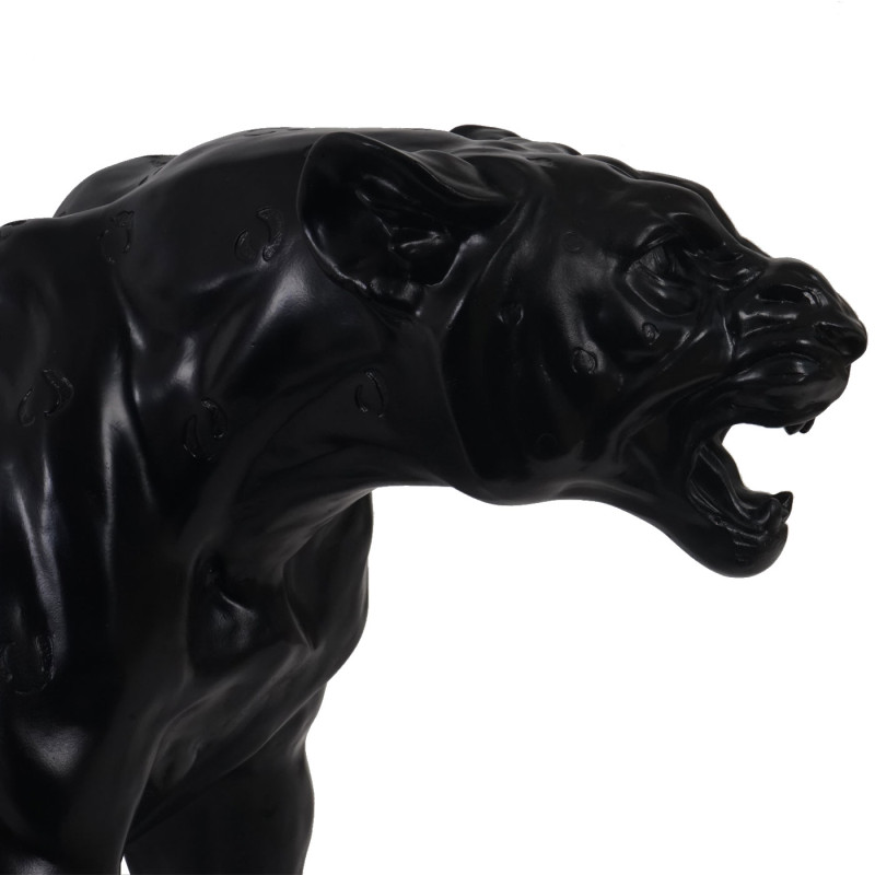 Figure, sculpture décorative / léopard, puma, panthère / polyresin 59cm - noir