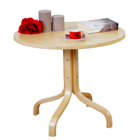 Table basse de salon T411, table en bois, table d'appoint - 51x60cm