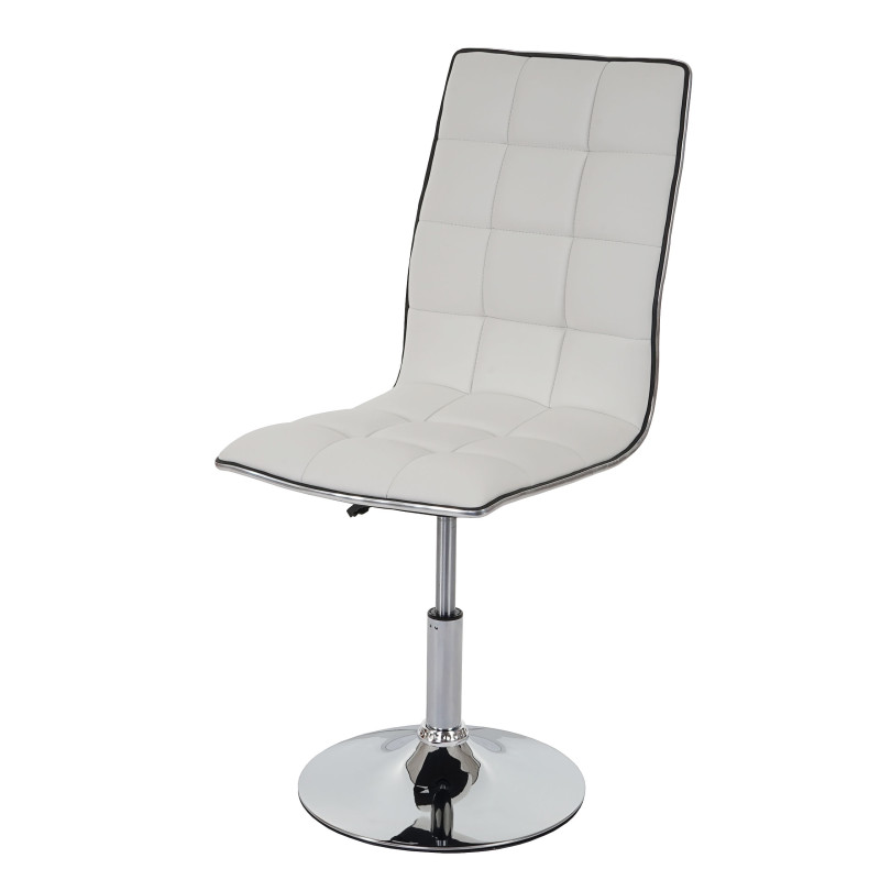 6x chaise de salle à manger fauteuil, similicuir - blanc