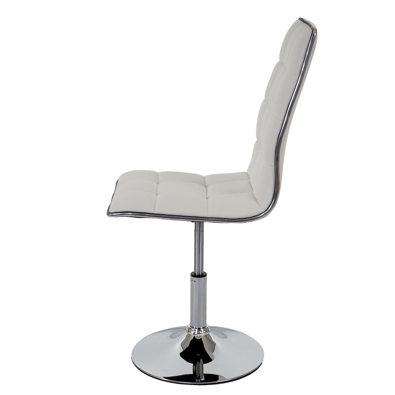 6x chaise de salle à manger fauteuil, similicuir - blanc