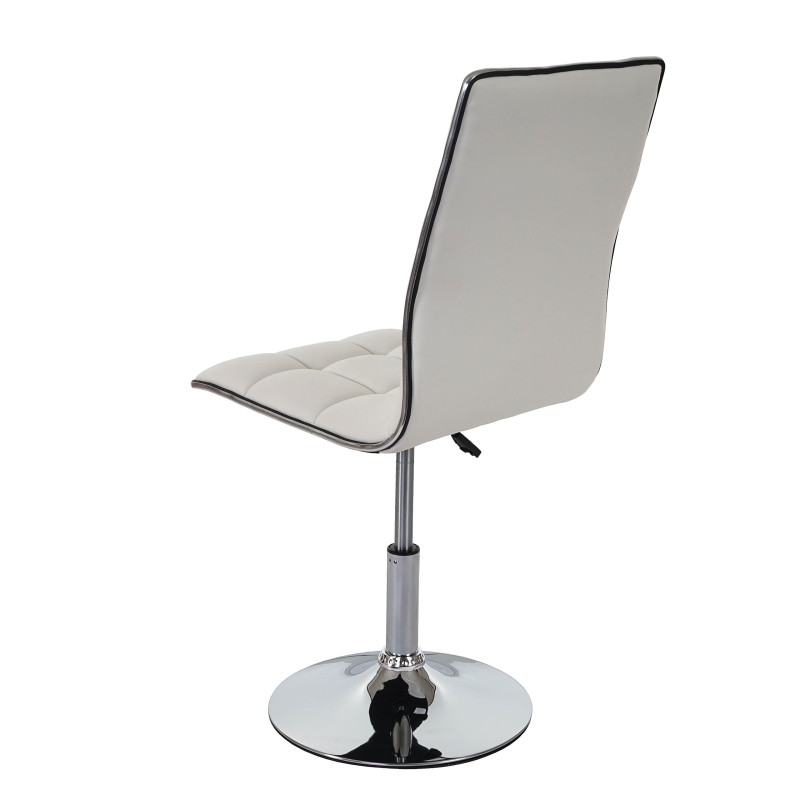 6x chaise de salle à manger fauteuil, similicuir - blanc