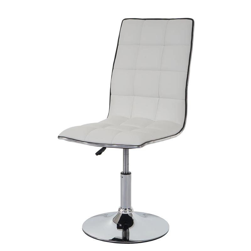 2x chaise de salle à manger fauteuil, similicuir - blanc