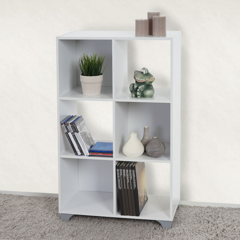 Etagère / bibliothèque T364 étagère en bois, blanc - 6 niches