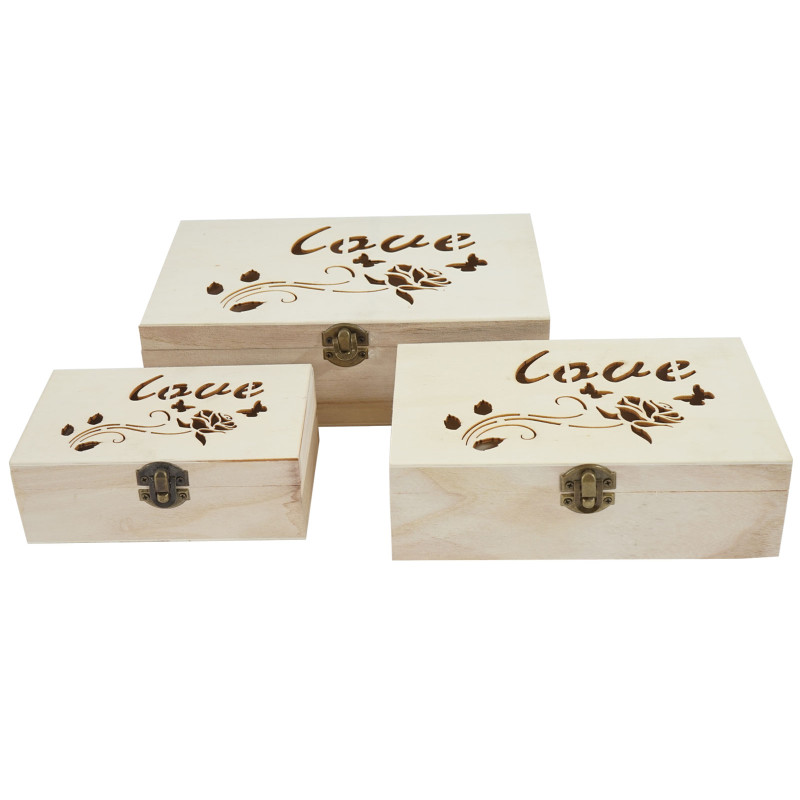 12x boîte en bois T281, casier de rangement, coffret à bijoux, boîte de cadeau / collection