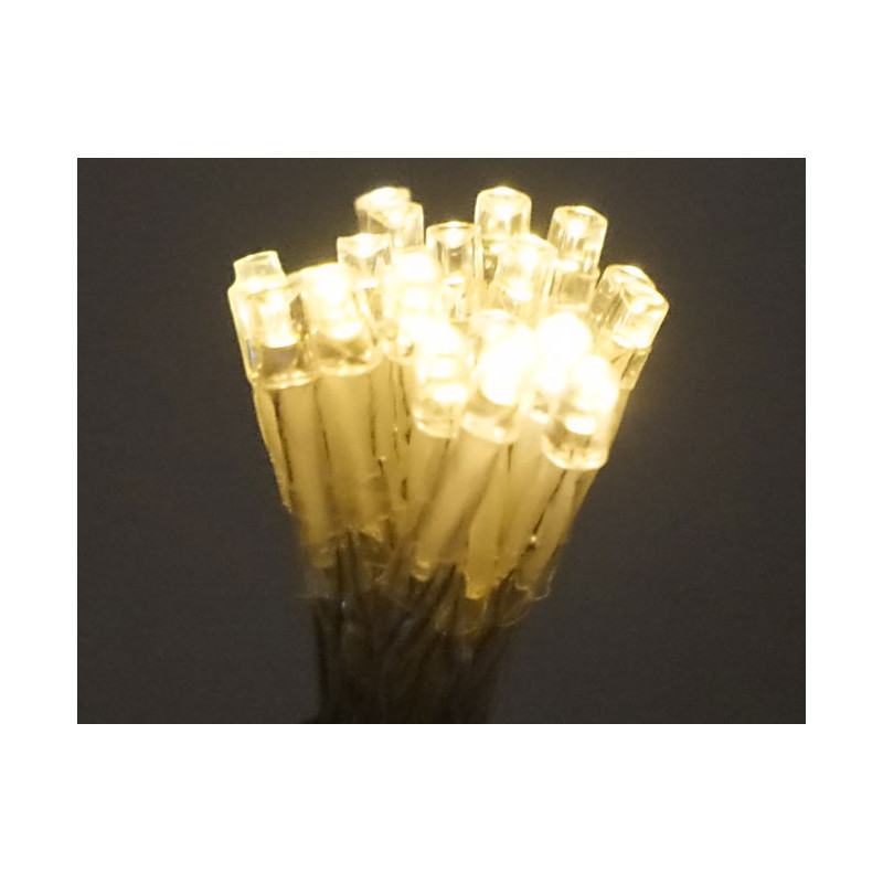 Guirlande lumineuse LED à piles, minuterie, blanc chaud 20 LEDs