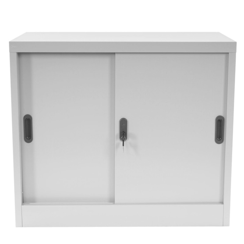 Meuble-classeur Boston T311, placard de bureau en acier, 2 portes, 69x80x42cm, gris