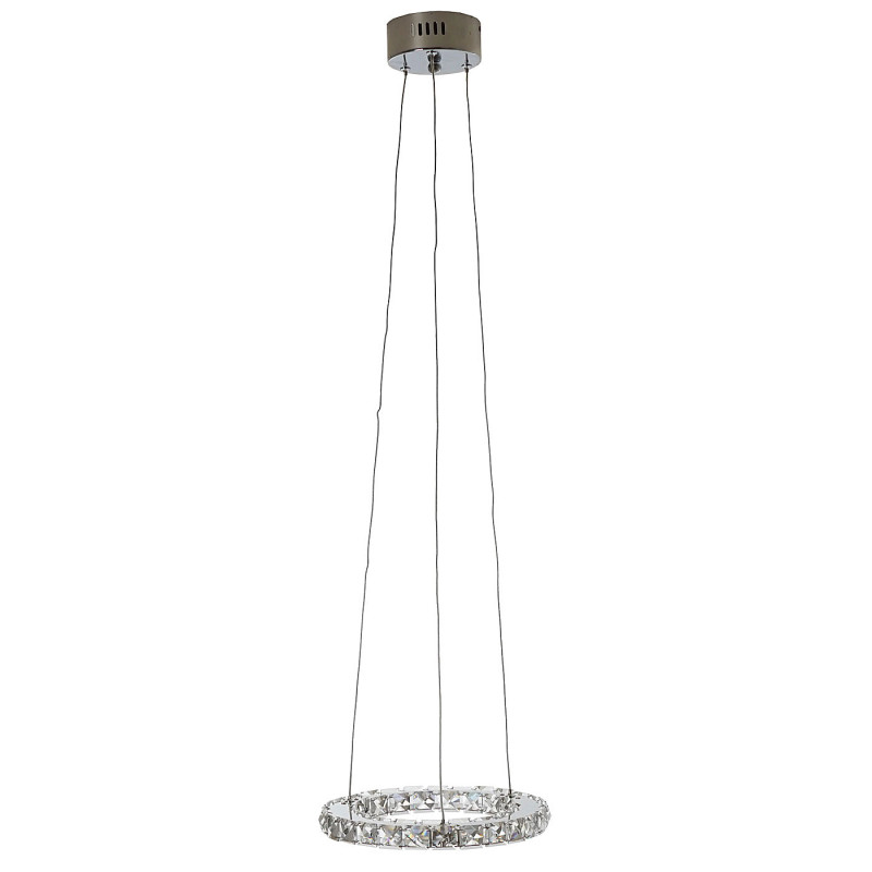 LED Lampe suspension HW152 avec pendeloque en verre de cristal - 8 Watt