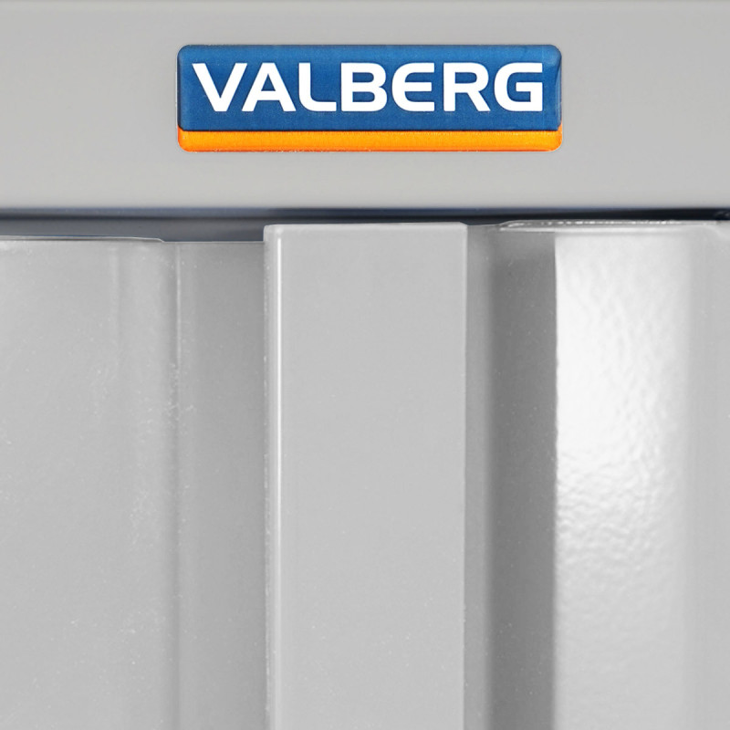 Meuble-classeur Valberg T380, placard de bureau en métal, 4 portes, 2 tiroirs, 180x80x40cm