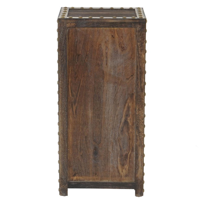 Commode Duran, commode à tiroirs, armoire, 4 tiroirs, style shabby, vintage 70x33x26cm - marron