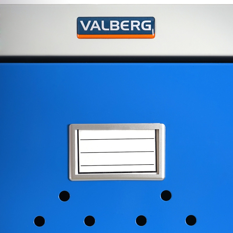 Vestiaire Valberg T334, armoire en métal / acier, placard de personnel, 183x30x50cm selon ASR - gris