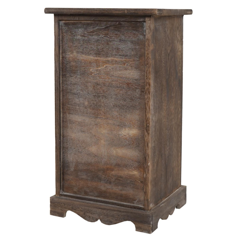 Commode Asti, armoire, tiroir vitrine, style shabby, vintage 63x34x29cm - marron