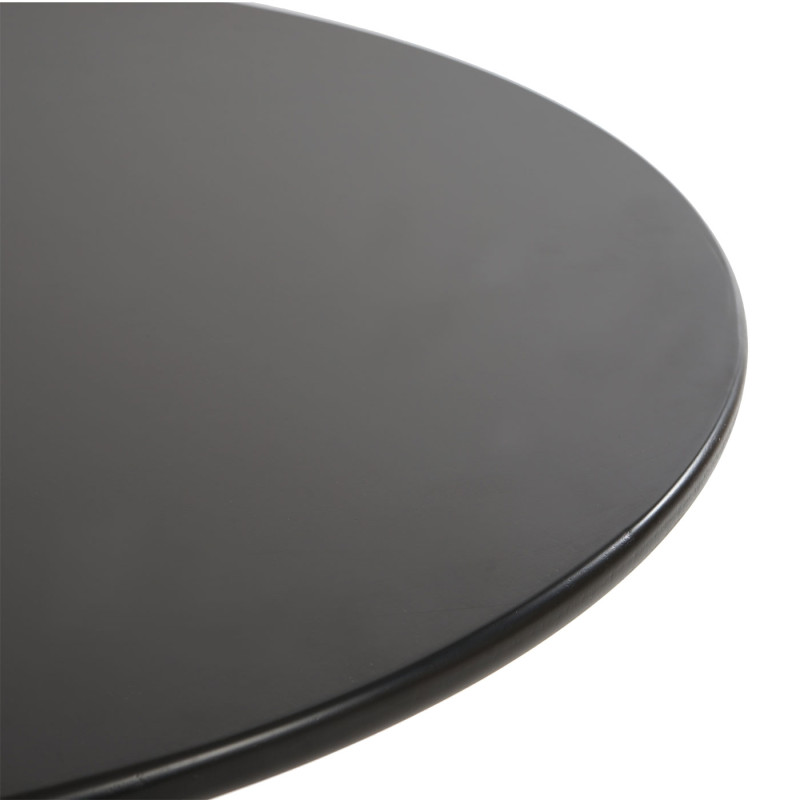 Table basse de salon Malmö T259, table d'appoint, design rétro, 45x80x80cm - noir