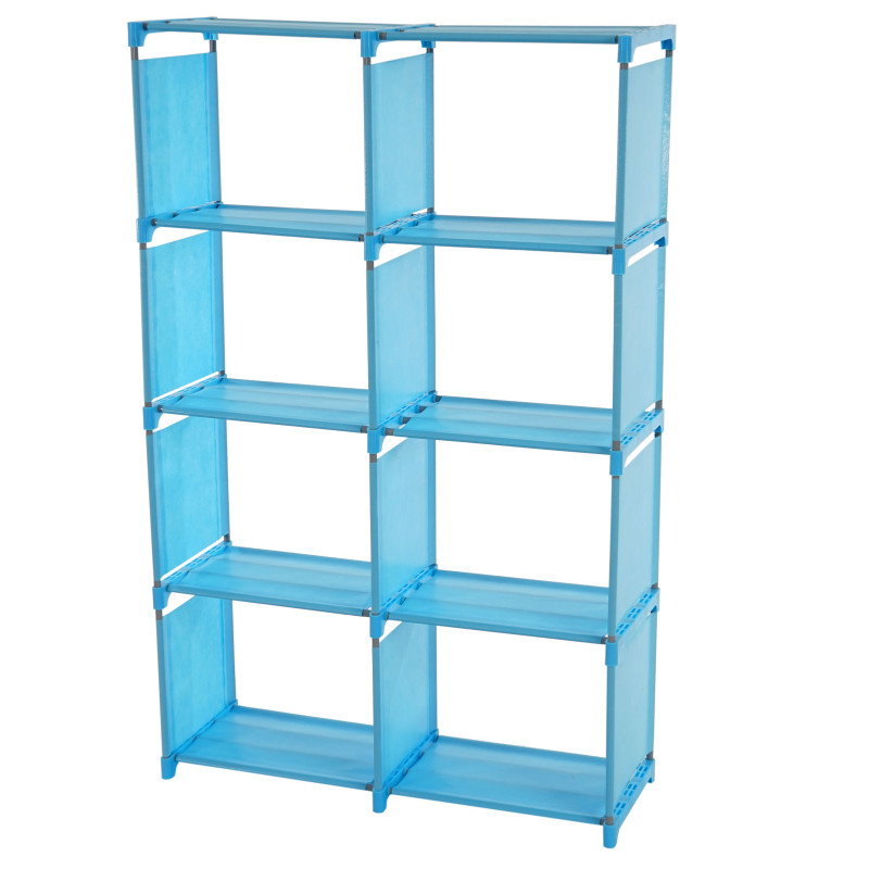 Bibliothèque Gard, système emboîtable, étagère de rangement, 31x39x28cm par box - bleu