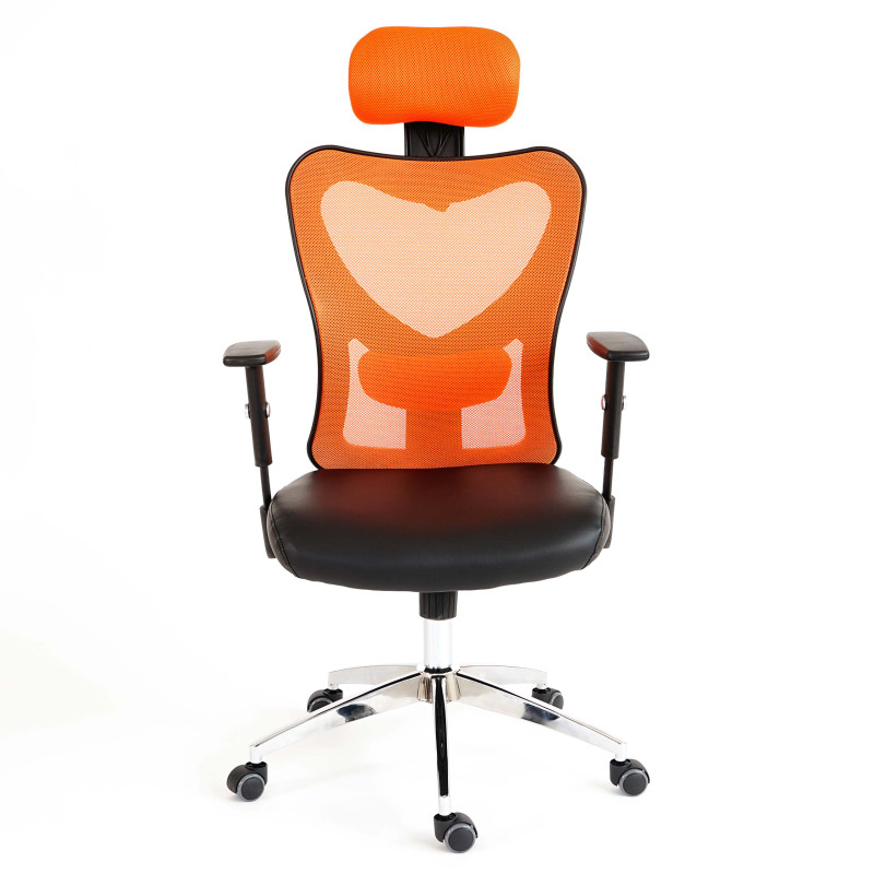 Fauteuil de bureau américain Atlanta, similicuir - orange