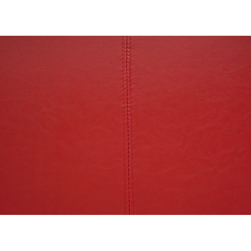 Banquette Banc M37 similicuir - 180x43x49 cm rouge brillant, pieds foncés