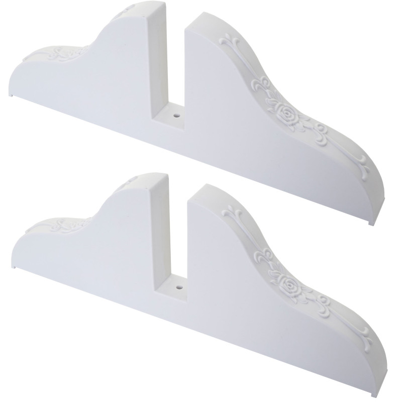 Pied pour paravent, support, porte-paravent / cloison de séparation, blanc - lot de 2