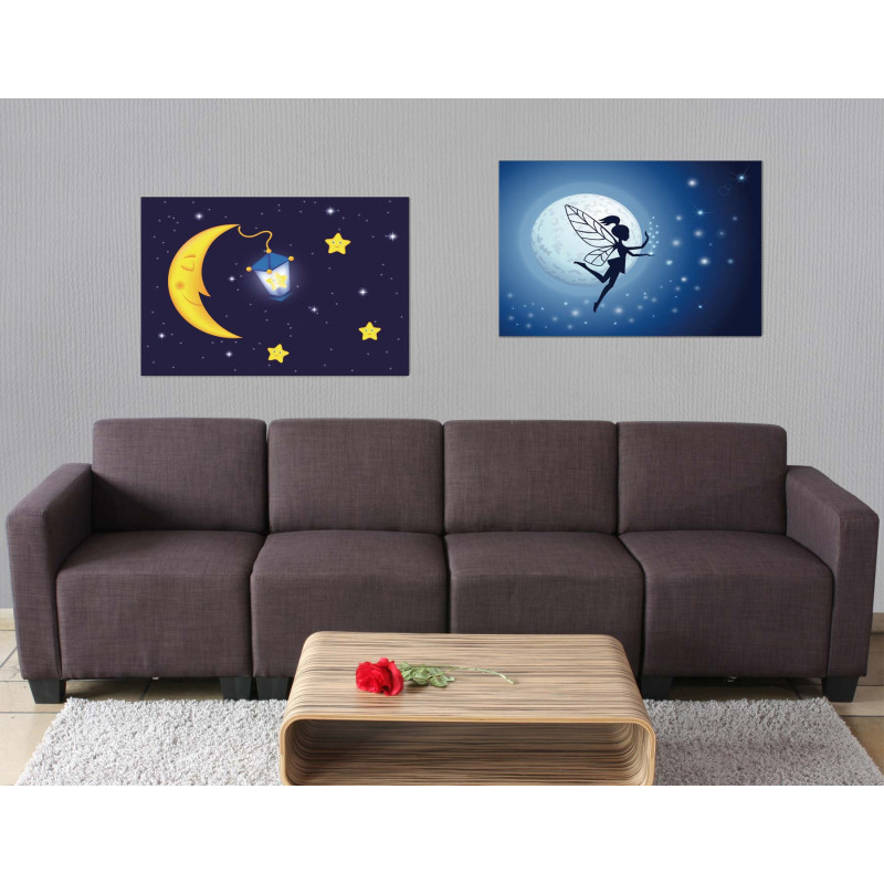 2x photo LED toile murale 40x60cm, minuterie - Enfants + 20 pixels