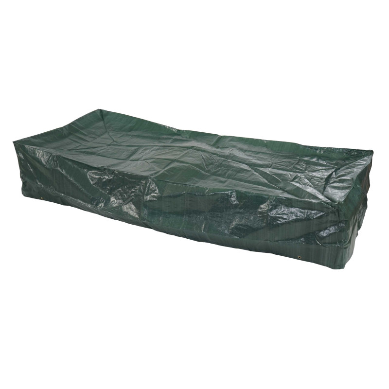 Housse de protection pour transat bain de soleil chaise longue, 200x85x40cm - polyéthylène