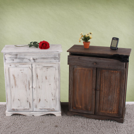 Commode / table d'appoint / armoire, 66x33x78cm, shabby, vintage, marron