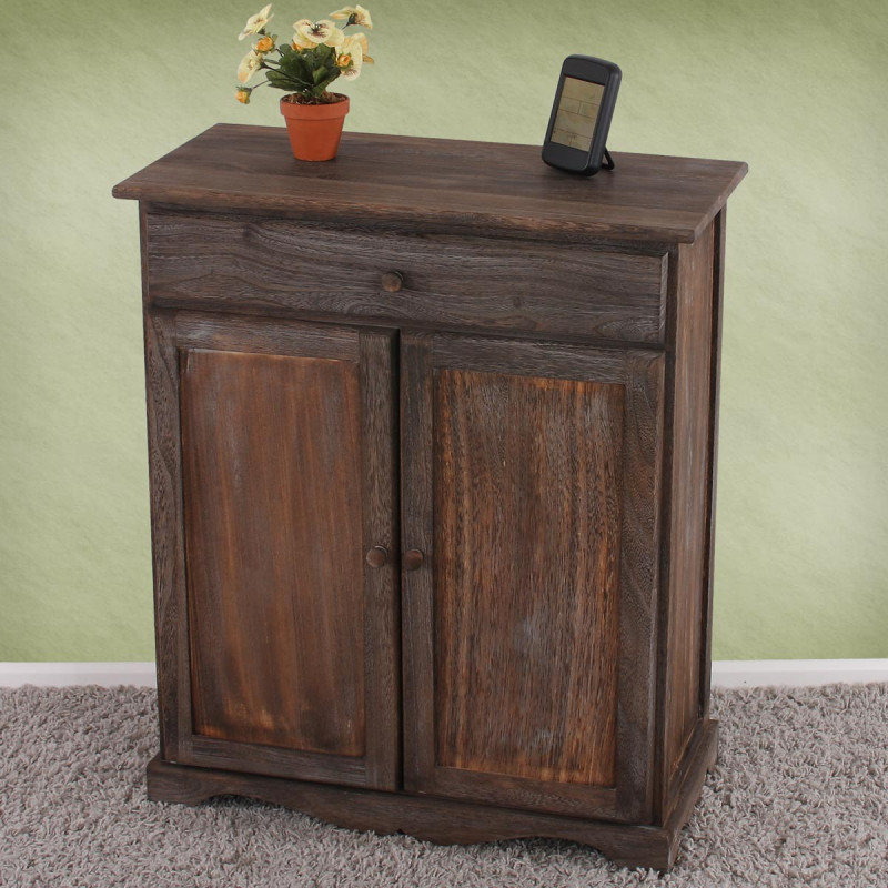 Commode / table d'appoint / armoire, 66x33x78cm, shabby, vintage, marron