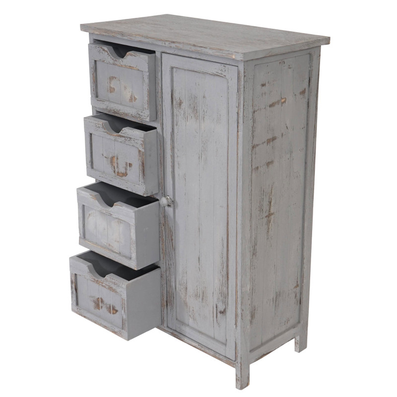 Commode / armoire, 82x55x30cm, shabby chic, vintage - gris