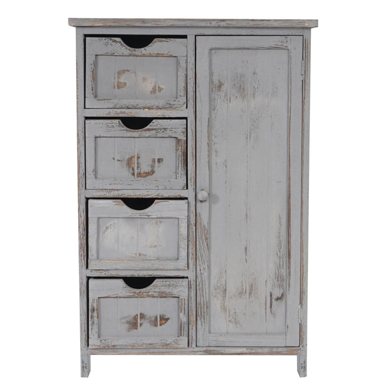 Commode / armoire, 82x55x30cm, shabby chic, vintage - gris