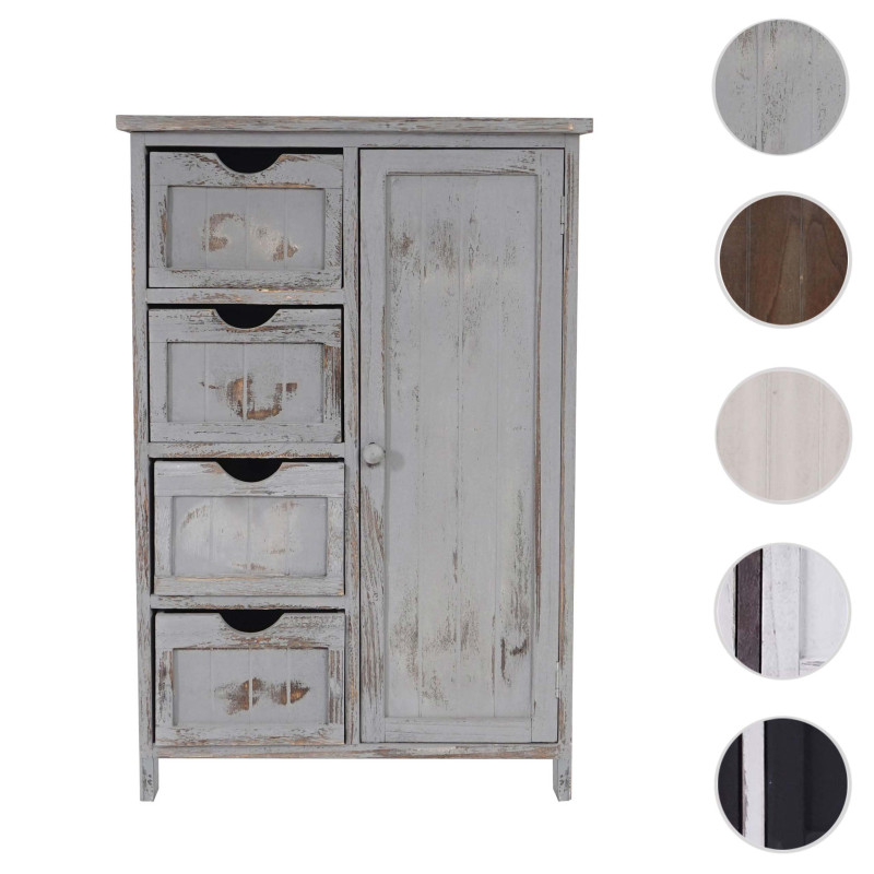 Commode / armoire, 82x55x30cm, shabby chic, vintage - gris