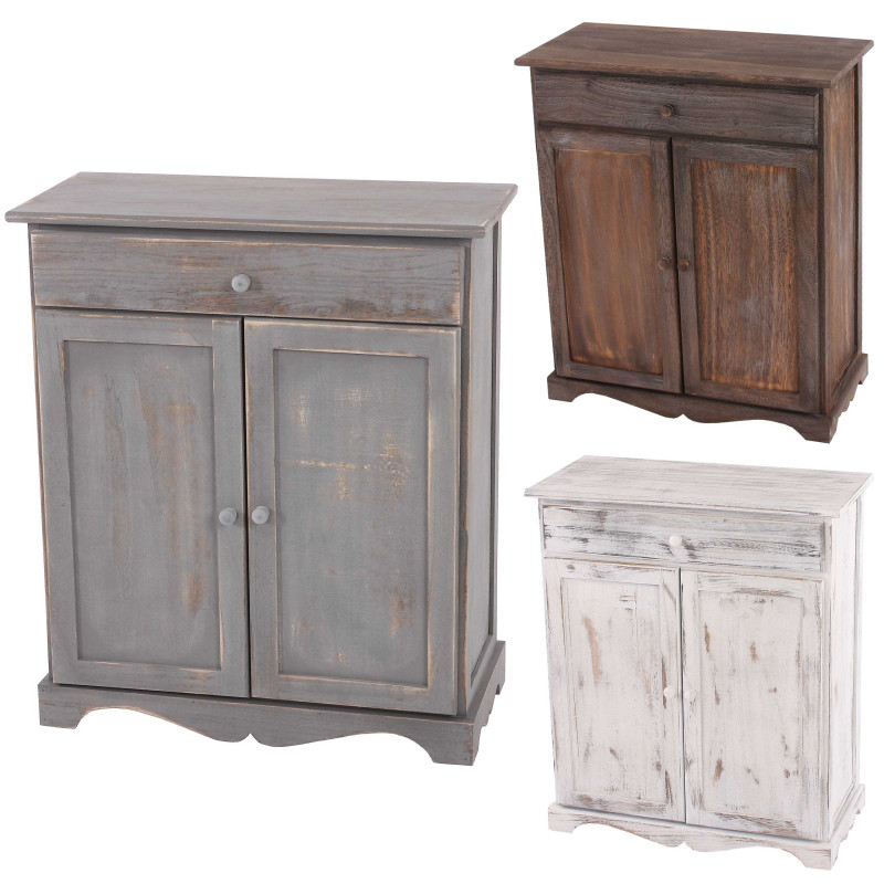 Commode / table d'appoint / armoire, 66x33x78cm, shabby, vintage, gris