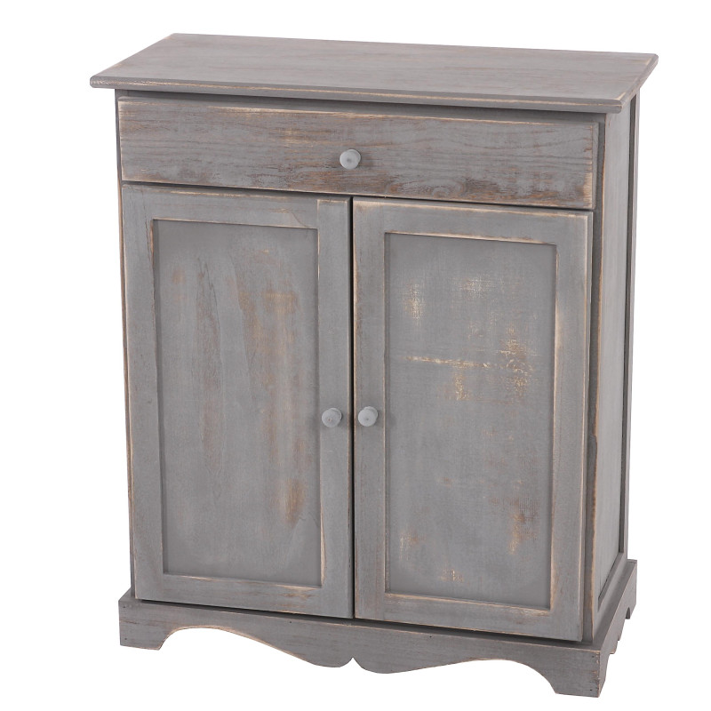 Commode / table d'appoint / armoire, 66x33x78cm, shabby, vintage, gris