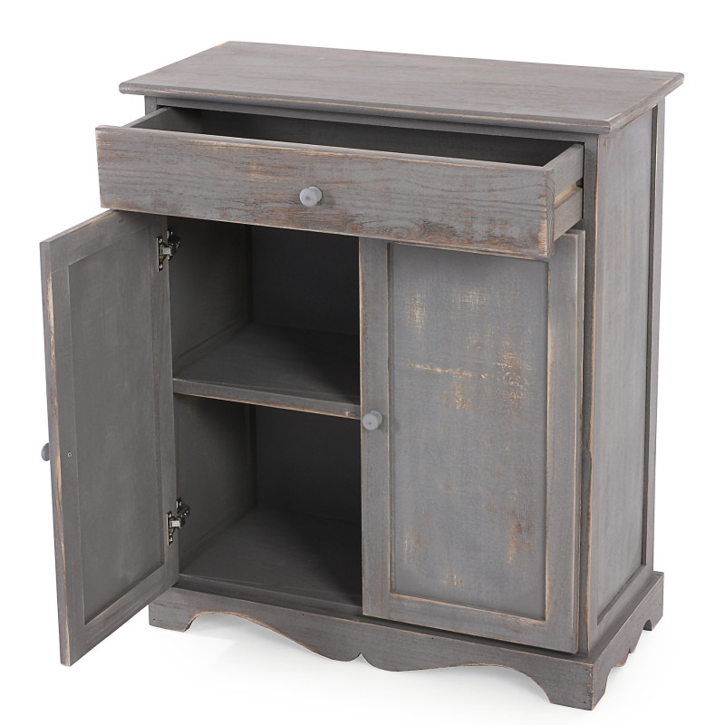 Commode / table d'appoint / armoire, 66x33x78cm, shabby, vintage, gris