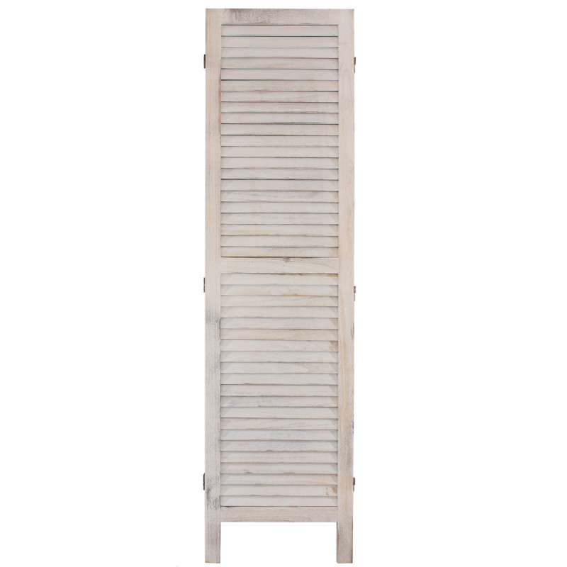 Paravent / s?paration bois, 3 pans, 138x2,5x170cm, shabby, vintage, blanc