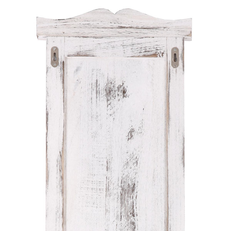 2x patère, portemanteau, vestiaire ouvert, 28x3,5x109cm - shabby, vintage, blanc