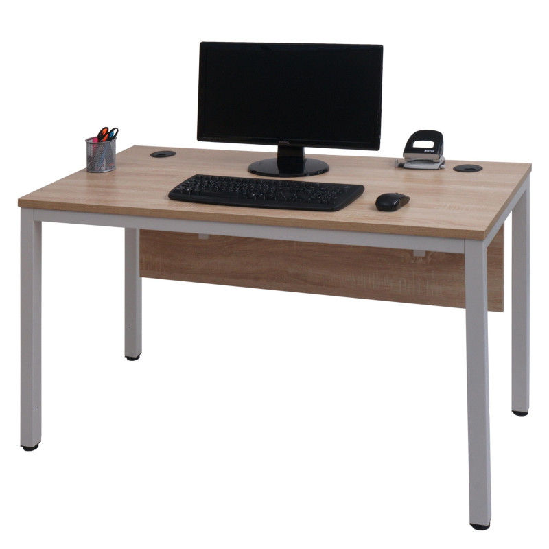 Bureau Table d'ordinateur 120x60cm - naturel-blanc