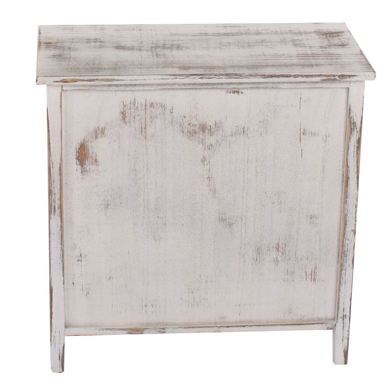 Commode / table d'appoint / armoire, 6 tiroirs, 60x30x60cm, shabby, vintage, blanc