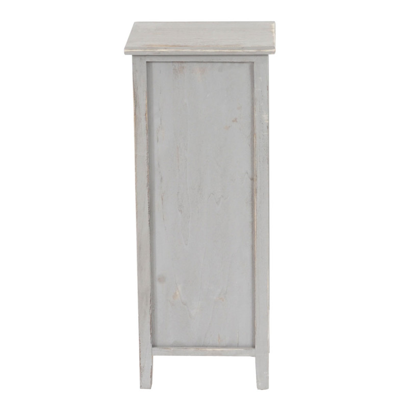 Commode / table d'appoint / armoire, 4 tiroirs, 30x25x74cm, shabby, vintage, gris