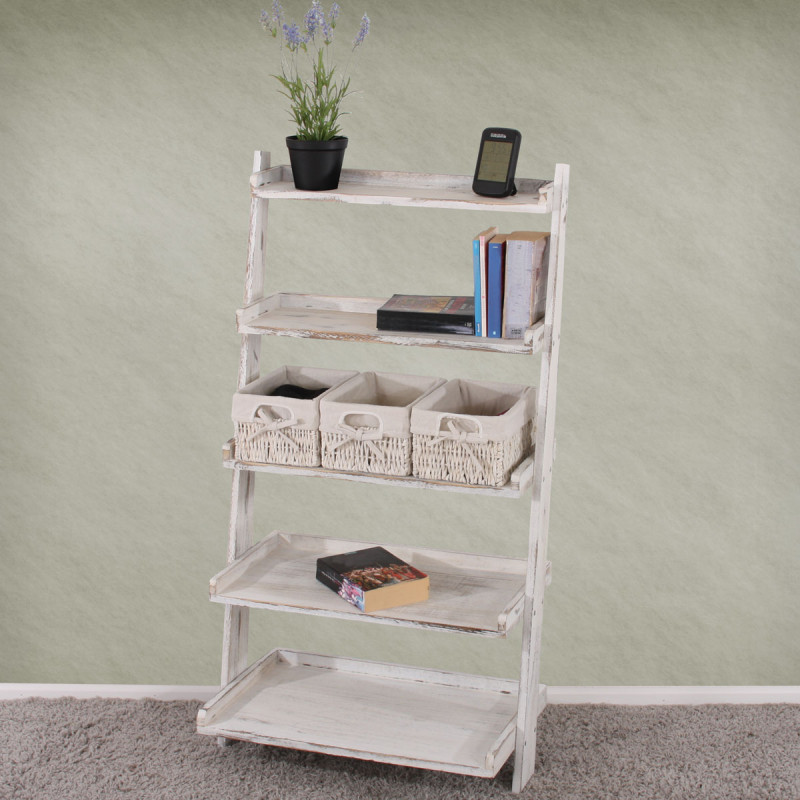 Étagère / jardinière / étagère à plantes / étagère florale, shabby, vintage, 64x38x119cm, blanc