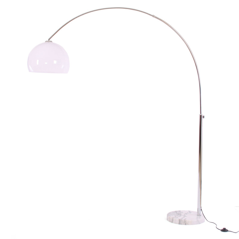 LED lampe arquée LOUNGE DEAL II, lampadaire, chrome, 5W-LED, CE A+ - blanc, 180cm