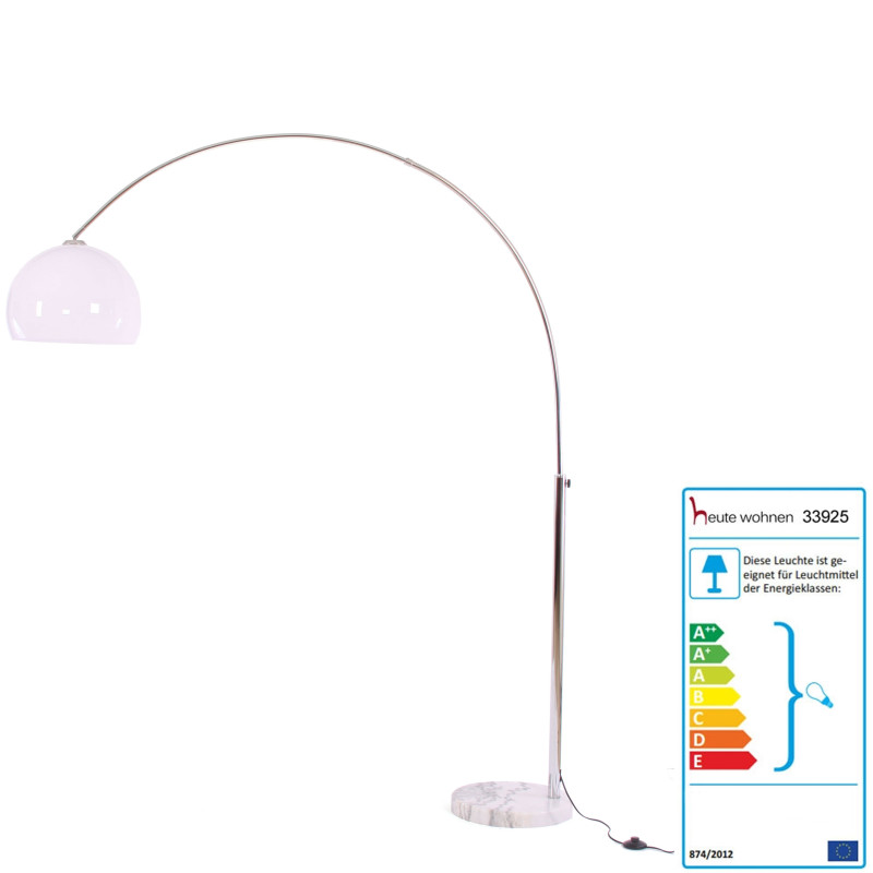 LED lampe arquée LOUNGE DEAL II, lampadaire, chrome, 5W-LED, CE A+ - blanc, 180cm