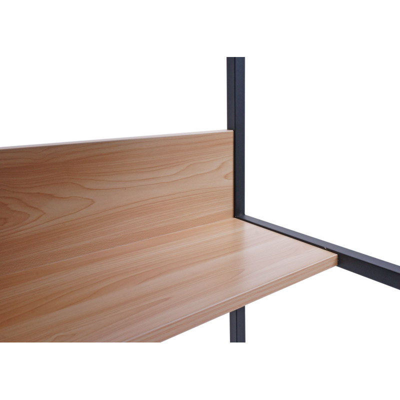 Bureau table d'ordinateur table de travail tablette, métal MDF 120x60cm - naturel
