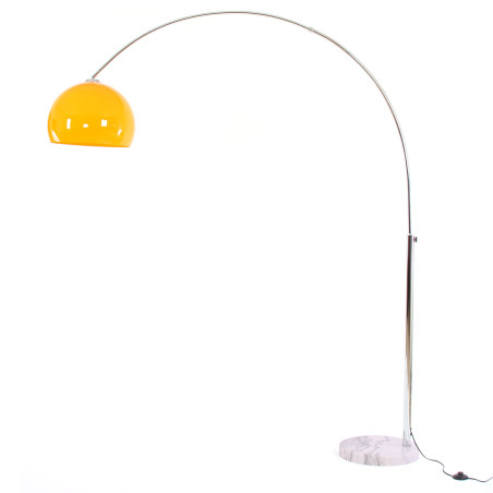 LED lampe arquée LOUNGE DEAL II, lampadaire, chrome, 5W-LED, CE A+ - orange, 180cm